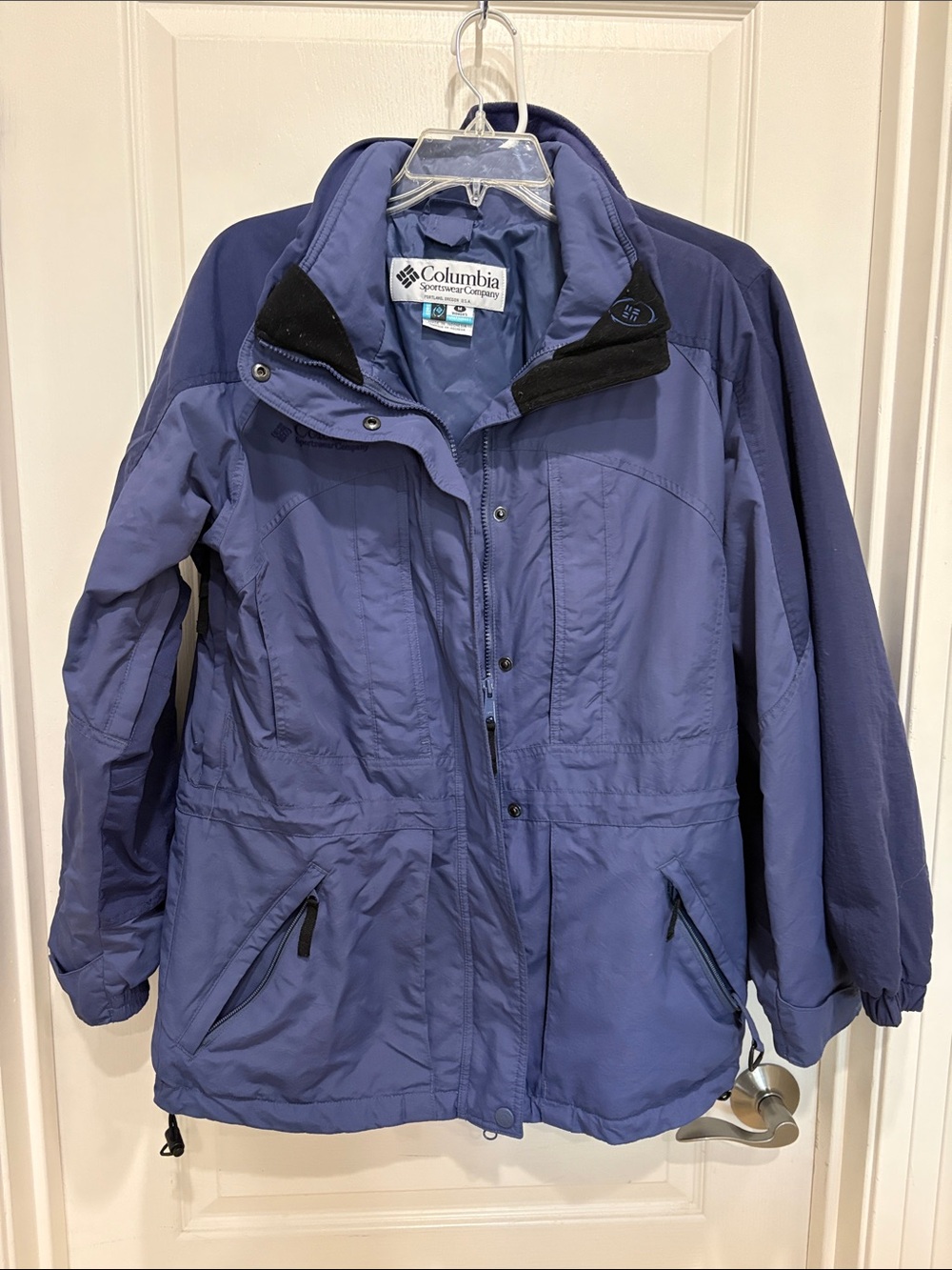 Columbia Women's Lavender-Blue Waterproof Jacket size medium double whammy